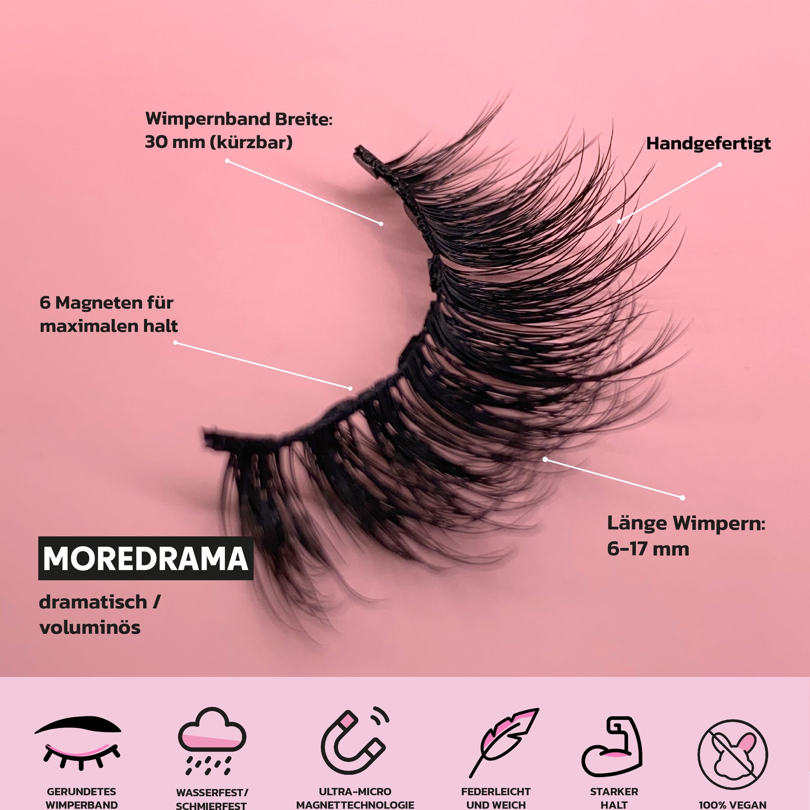 MOREDRAMA Starter Kit - Magentische künstliche Wimpern & Magnetischer  Eyeliner