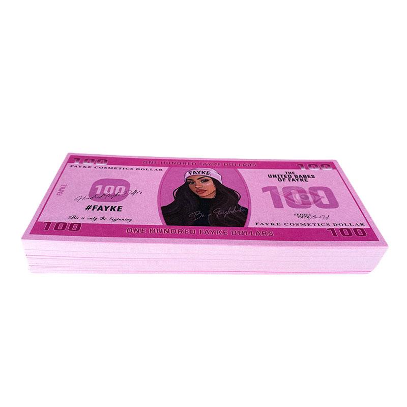 rosa pinkes spielgeld fayke dollarscheine 100 pokergeld pokerscheine